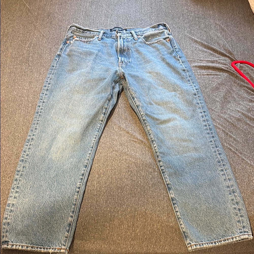 Abercrombie & Fitch Blue Authentic Rigid Denim Loose Jeans